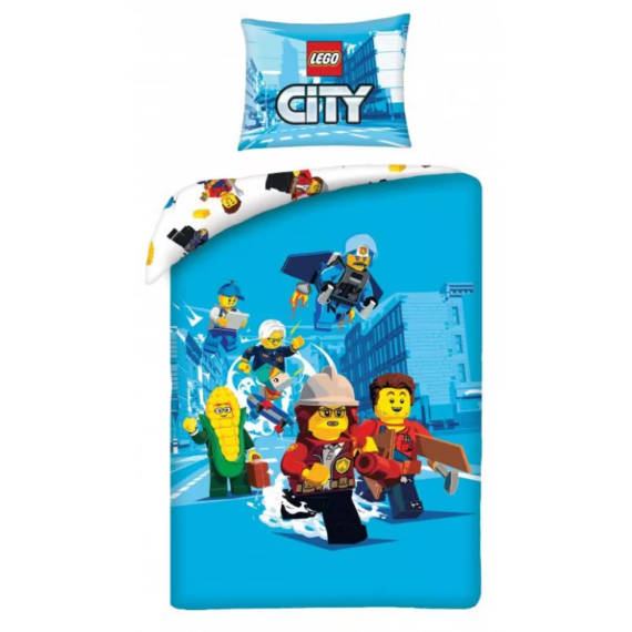 Lego City ágyneműhuzat 140×200cm, 70×90 cm