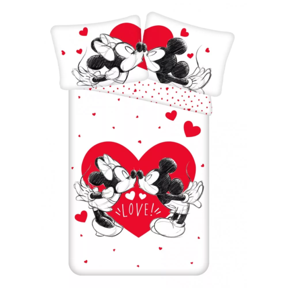 Disney Mickey, Minnie Love ágyneműhuzat 140×200cm, 70×90 cm 