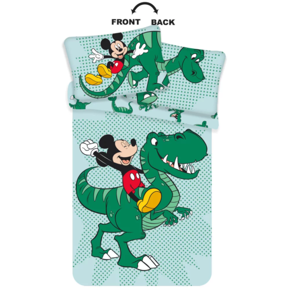 Disney Mickey Dino gyerek ágyneműhuzat 100×135cm, 40×60 cm 