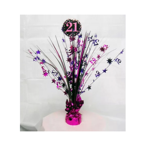 Happy Birthday Pink 21 asztaldísz 45,7 cm 