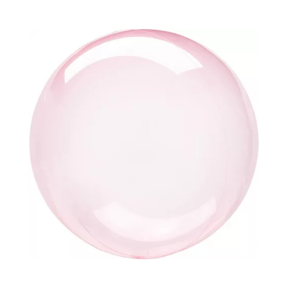 Áttetsző Crystal Dark Pink gömb fólia lufi 45 cm 