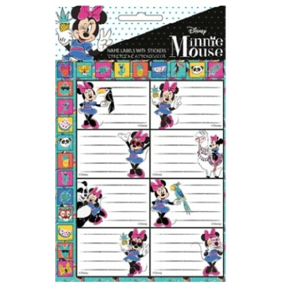 Disney Minnie füzetcímke matricával 16 db-os 