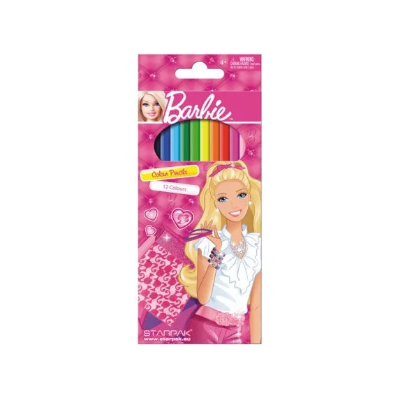Barbie Színes ceruza 12 db-os 