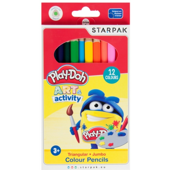 Play-Doh Jumbo háromszögletű színes ceruza 12 db-os 