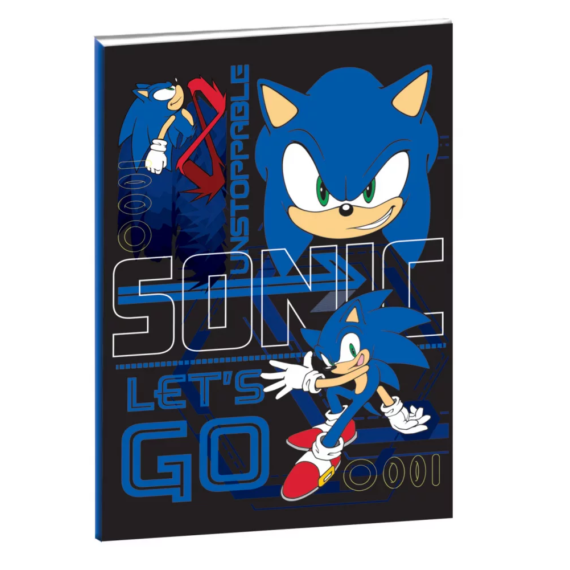 Sonic a sündisznó Go B/5 vonalas füzet 40 lapos 