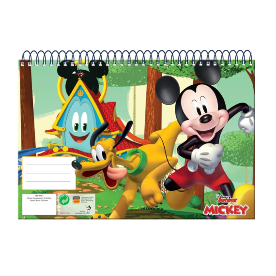 Disney Mickey Fun Times A/4 spirál vázlatfüzet, 30 lapos 