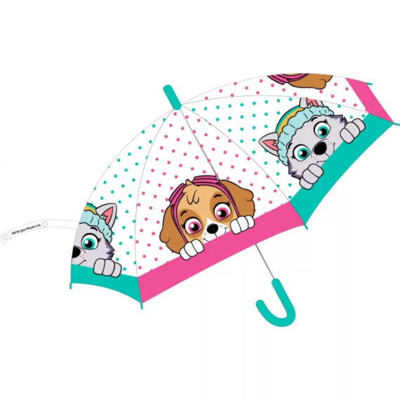 Mancs Őrjárat gyerek félautomata átlátszó esernyő Ø74 cm 