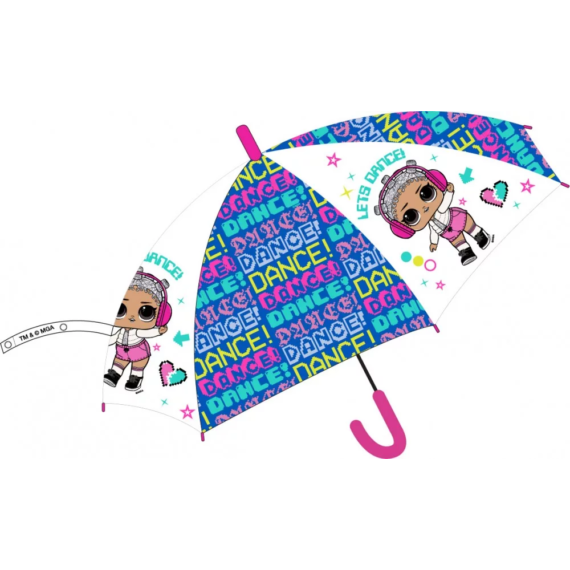 LOL Surprise gyerek félautomata átlátszó esernyő Ø74 cm 