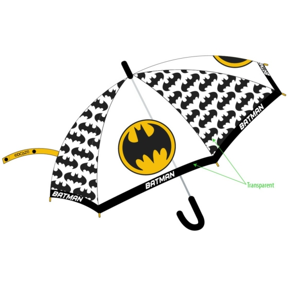 Batman gyerek átlátszó félautomata esernyő Ø78 cm 