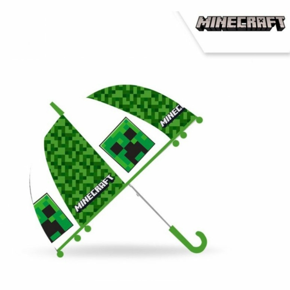 Minecraft gyerek átlátszó félautomata esernyő Ø70 cm